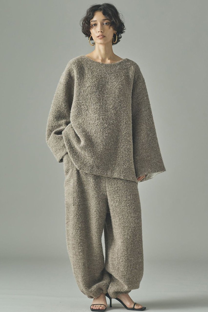 【カレンソロジー/Curensology】の〈C.S.G〉ブークレープルオーバー 人気、トレンドファッション・服の通販 founy(ファニー) 　ファッション　Fashion　レディースファッション　Fashion for Women　トップス・カットソー　Cut & Sew Tops　ニット　Knit Tops & Sweaters　カジュアルプルオーバー・ニットトップス　Pullovers & Knit Tops / Casual Pullovers　おすすめ　Recommended / Our Picks　イタリア　Italy　セットアップ　Set-Up, Coordinated Outfit　ブラウジング　Blouson Silhouette, Cinched Waist　日本製　Made In Japan　other-4|ID: prp329100004655141 ipo3291000000035939334