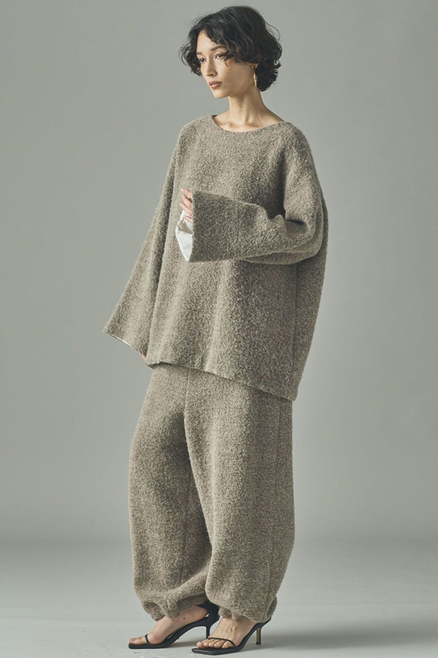 【カレンソロジー/Curensology】の〈C.S.G〉ブークレープルオーバー 人気、トレンドファッション・服の通販 founy(ファニー) 　ファッション　Fashion　レディースファッション　Fashion for Women　トップス・カットソー　Cut & Sew Tops　ニット　Knit Tops & Sweaters　カジュアルプルオーバー・ニットトップス　Pullovers & Knit Tops / Casual Pullovers　おすすめ　Recommended / Our Picks　イタリア　Italy　セットアップ　Set-Up, Coordinated Outfit　ブラウジング　Blouson Silhouette, Cinched Waist　日本製　Made In Japan　other-5|ID: prp329100004655141 ipo3291000000035939335