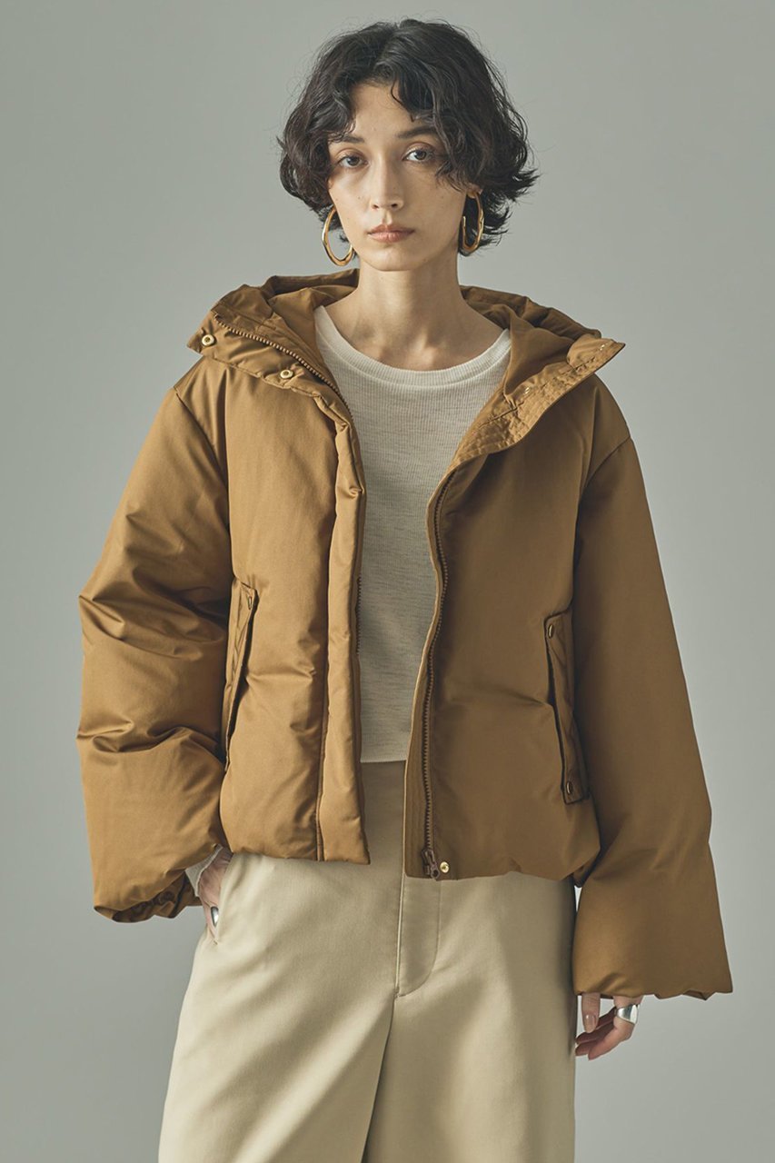 【カレンソロジー/Curensology】の2WAYフードダウンジャケット インテリア・キッズ・メンズ・レディースファッション・服の通販 founy(ファニー) 　ファッション　Fashion　レディースファッション　Fashion for Women　アウター　Coat / Outerwear Collection　レディースジャケット・軽アウター　Jackets　ショート　Short, Short Length　ジャケット　Jacket, Outerwear　スリーブ　Sleeve, Long Sleeve / Short Sleeve　ダウン　Down, Puffer　バランス　Balance, Style Balance　ポンチョ　Poncho, Cape Style　キャメル|ID: prp329100004655145 ipo3291000000035939219