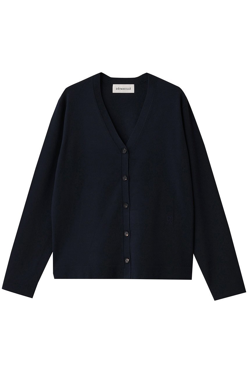 【デパリエ/DEPAREILLE】のウォッシャブルロゴカーディガン インテリア・キッズ・メンズ・レディースファッション・服の通販 founy(ファニー) 　ファッション　Fashion　レディースファッション　Fashion for Women　トップス・カットソー　Cut & Sew Tops　ニット　Knit Tops & Sweaters　カーディガン・羽織り　Layered Style Cardigans　おすすめ　Recommended / Our Picks　カーディガン　Cardigan, Knitwear　ネイビー|ID: prp329100004655149 ipo3291000000035818146
