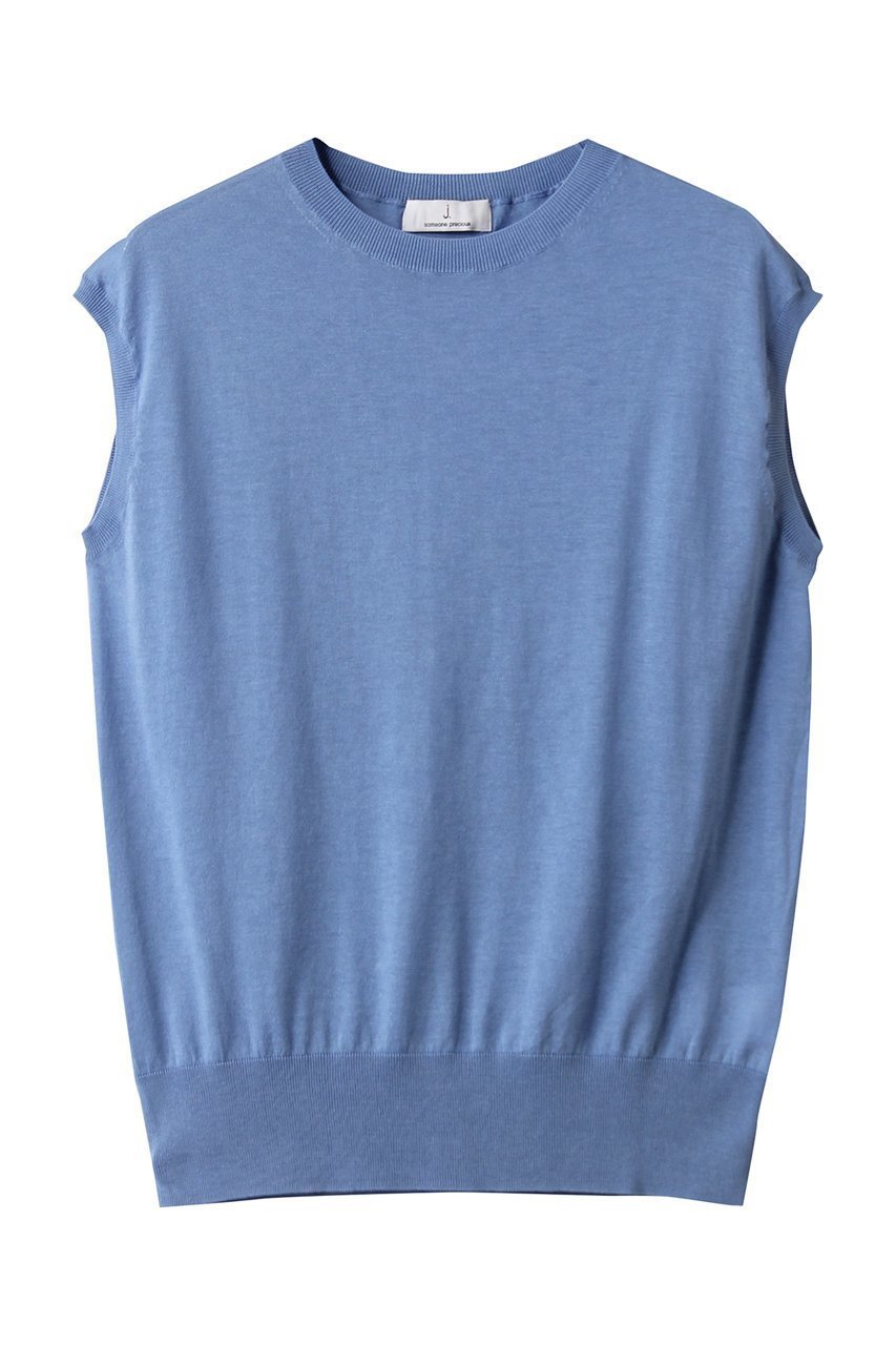 【ジェイドット/j.】の綿シルクニットスリーブレストップス インテリア・キッズ・メンズ・レディースファッション・服の通販 founy(ファニー) 　ファッション　Fashion　レディースファッション　Fashion for Women　トップス・カットソー　Cut & Sew Tops　ニット　Knit Tops & Sweaters　カジュアルプルオーバー・ニットトップス　Pullovers & Knit Tops / Casual Pullovers　インナー　Innerwear　シルク　Silk, 100% Silk　シンプル　Simple, Minimal　スリーブ　Sleeve, Long Sleeve / Short Sleeve　ロング　Long, Long-Length　エレガント 上品　Elegant　ブルー|ID: prp329100004655150 ipo3291000000035939343