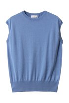 【ジェイドット/j.】の綿シルクニットスリーブレストップス ブルー|ID: prp329100004655150 ipo3291000000036865273