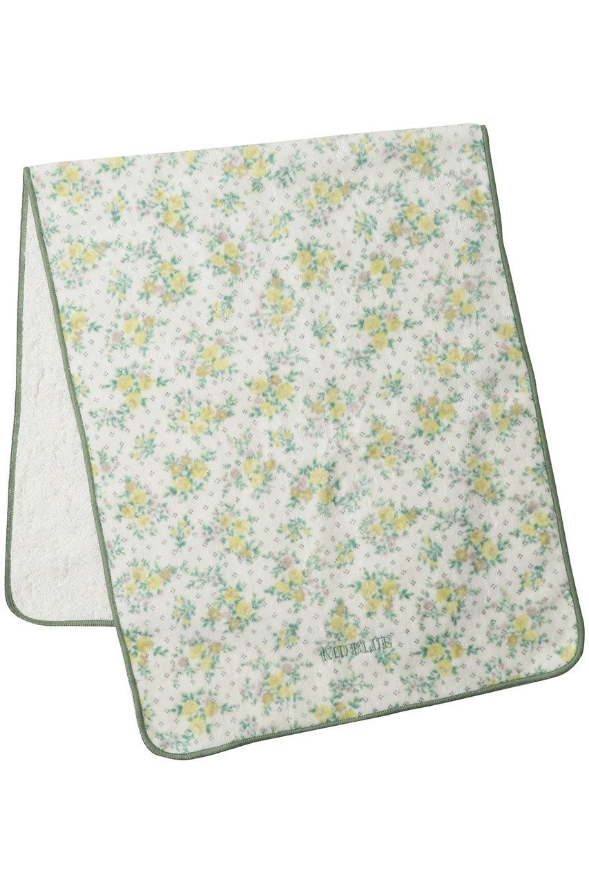 【キッドブルー/KID BLUE / GOODS】のタオルピンドットフラワーフェイスタオル インテリア・キッズ・メンズ・レディースファッション・服の通販 founy(ファニー) 　なめらか　Smooth, Silky Texture　タオル　Towel, Bath Towel　ドット　Polka Dot, Dot Pattern　フェイス　Face, Facial Design　フラワー　Flower, Floral　ベロア　Velour, Soft Velvet　モチーフ　Motif, Design Theme　イエロー|ID: prp329100004655159 ipo3291000000035414317