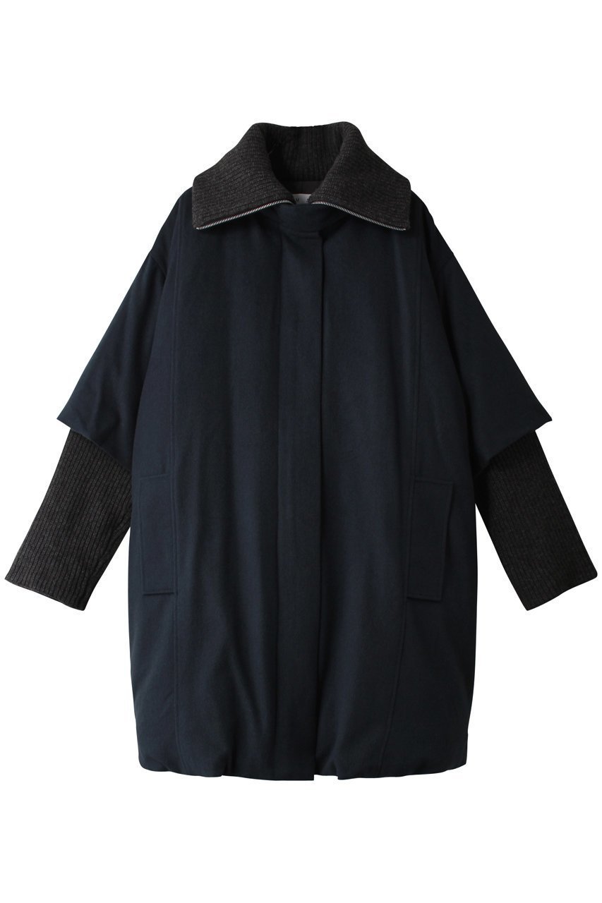 【リムアーク/RIM.ARK】のBack side down combination CT/コート インテリア・キッズ・メンズ・レディースファッション・服の通販 founy(ファニー) 　ファッション　Fashion　レディースファッション　Fashion for Women　アウター　Coat / Outerwear Collection　コート・ロングコート・ピーコート　Long Coats, Peacoats & More　ダウン　Down, Puffer　メルトン　Melton, Heavy Wool　ロング　Long, Long-Length　防寒　Cold Protection, Winter-Ready　ダークブルー|ID: prp329100004655163 ipo3291000000033664357