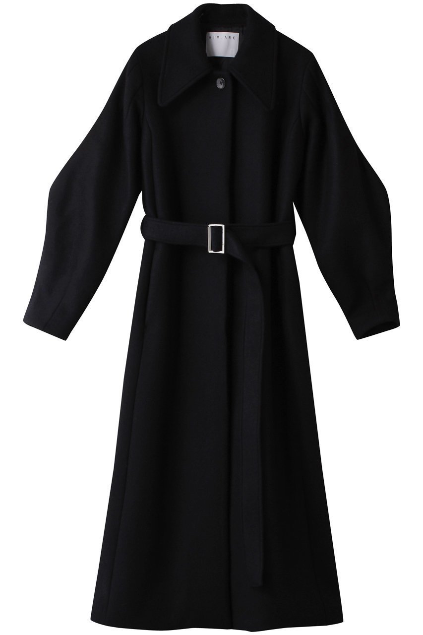【リムアーク/RIM.ARK】のStand collar melton CT/コート インテリア・キッズ・メンズ・レディースファッション・服の通販 founy(ファニー) 　ファッション　Fashion　レディースファッション　Fashion for Women　アウター　Coat / Outerwear Collection　コート・ロングコート・ピーコート　Long Coats, Peacoats & More　スリット　Slit, Slit Detail　メルトン　Melton, Heavy Wool　ロング　Long, Long-Length　今季　This Season, Current Season　ダークネイビー|ID: prp329100004655165 ipo3291000000033664397
