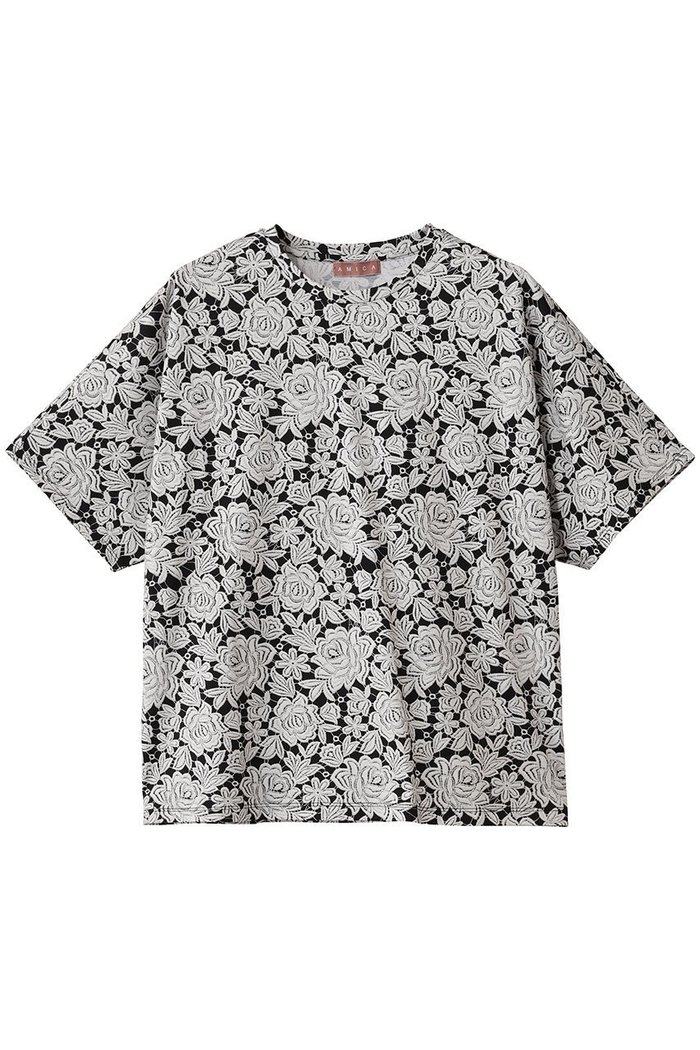 【アミカ/AMICA】のヴィンテージレースTシャツ インテリア・キッズ・メンズ・レディースファッション・服の通販 founy(ファニー) https://founy.com/ ファッション Fashion レディースファッション Fashion for Women アウター Coat / Outerwear Collection トップス・カットソー Cut & Sew Tops シャツ・ブラウス・オフィスカジュアル Elegant Blouses & Button-Ups ロングTシャツ・Tシャツ Longline T-Shirts & Tees ベスト&ジレ / 重ね着スタイル Vests & Gilets カットソー・ベーシックTシャツ Cut-and-Sewn Tops / Stretch Tees & Basics エレガント 上品 Elegant コレクション Collection, Seasonal Line ショート Short, Short Length スリーブ Sleeve, Long Sleeve / Short Sleeve プリント Print, Printed Pattern モノトーン Monotone, Black and White レース Lace, Lace Fabric 定番 Standard, Basic Item 新作・新入荷 New Arrivals / New In |ID: prp329100004656668 ipo3291000000033683232