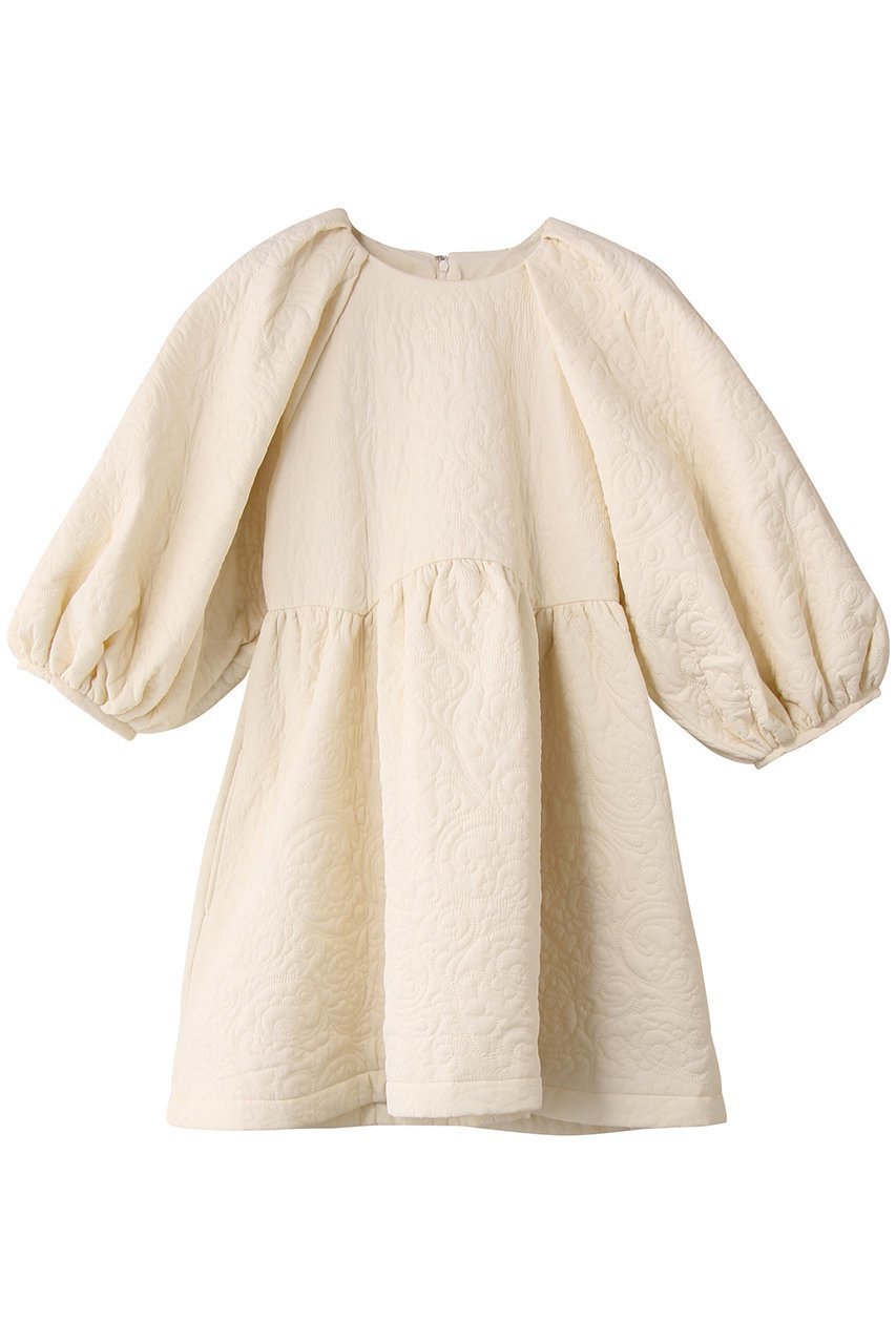 【ハー/HER.】のキルティングブラウス インテリア・キッズ・メンズ・レディースファッション・服の通販 founy(ファニー) 　ファッション　Fashion　レディースファッション　Fashion for Women　トップス・カットソー　Cut & Sew Tops　シャツ・ブラウス・オフィスカジュアル　Elegant Blouses & Button-Ups　おすすめ　Recommended / Our Picks　キルティング　Quilted, Quilting　スリーブ　Sleeve, Long Sleeve / Short Sleeve　チュニック　Tunic, Long Top　フォルム　Silhouette, Form　ペプラム　Peplum, Flared Hem　ボトム　Bottoms, Lower Wear　ロング　Long, Long-Length　切替　Switching, Contrast Panel　オフホワイト|ID: prp329100004657337 ipo3291000000035378920