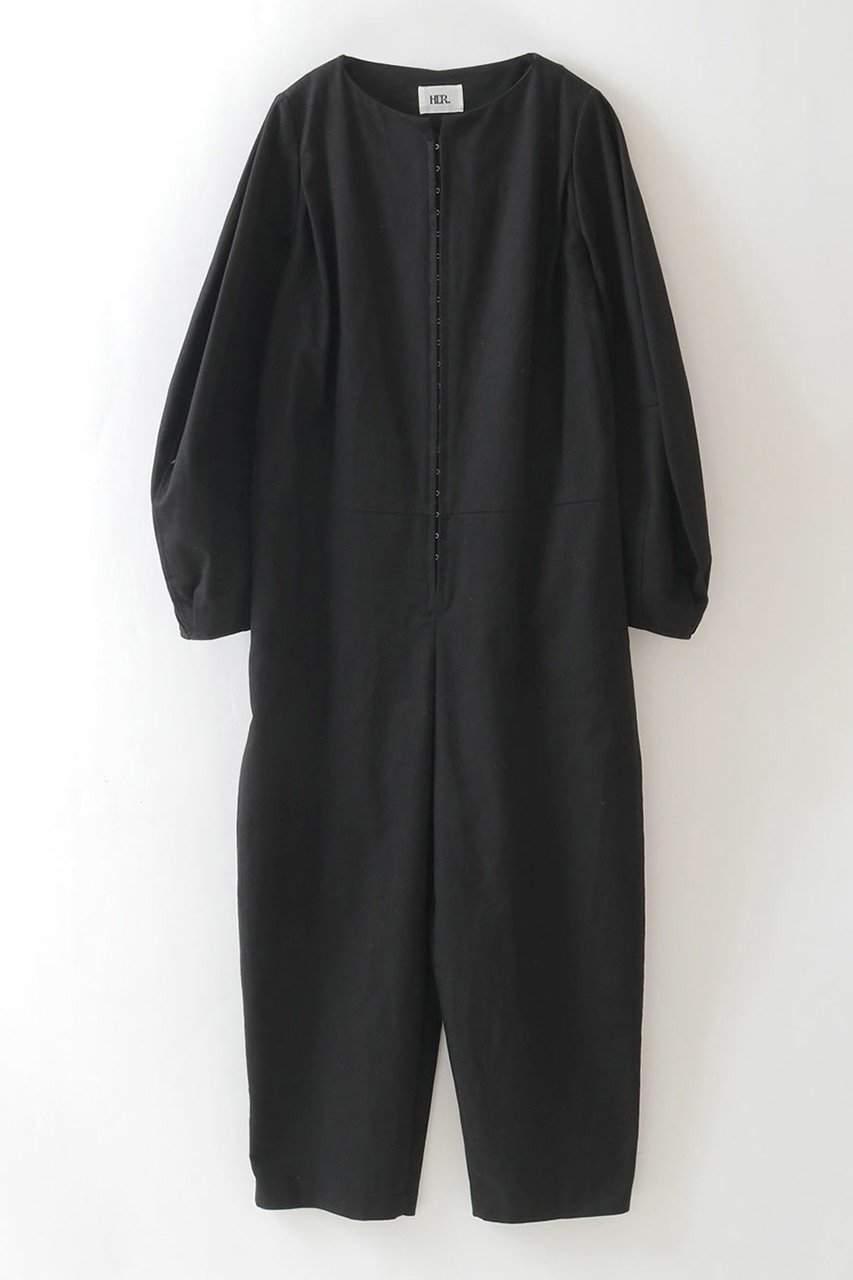 【ハー/HER.】の【9/4 12:00販売開始】ホックディテールオールインワン 人気、トレンドファッション・服の通販 founy(ファニー) 　ファッション　Fashion　レディースファッション　Fashion for Women　パンツ　Pants & Trousers　スリーブ　Sleeve, Long Sleeve / Short Sleeve　フォルム　Silhouette, Form　フロント　Front, Front Design　 other-1|ID: prp329100004657338 ipo3291000000033704681
