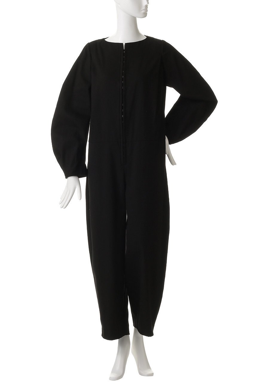 【ハー/HER.】のホックディテールオールインワン 人気、トレンドファッション・服の通販 founy(ファニー) 　ファッション　Fashion　レディースファッション　Fashion for Women　パンツ　Pants & Trousers　スリーブ　Sleeve, Long Sleeve / Short Sleeve　フォルム　Silhouette, Form　フロント　Front, Front Design　other-5|ID: prp329100004657338 ipo3291000000033788096