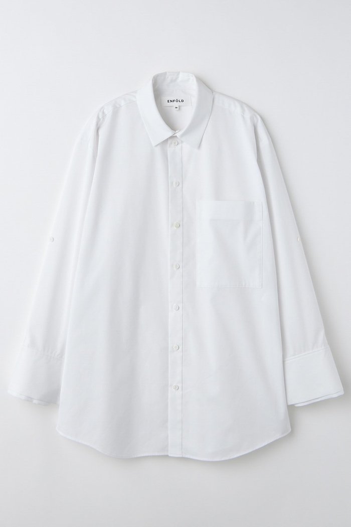 【エンフォルド/ENFOLD】のCUFFS COLOR SHIRT シャツ インテリア・キッズ・メンズ・レディースファッション・服の通販 founy(ファニー) https://founy.com/ ファッション Fashion レディースファッション Fashion for Women トップス・カットソー Cut & Sew Tops シャツ・ブラウス・オフィスカジュアル Elegant Blouses & Button-Ups おすすめ Recommended / Our Picks なめらか Smooth, Silky Texture カフス Cuff Design シンプル Simple, Minimal スリーブ Sleeve, Long Sleeve / Short Sleeve ダブル Double, Double-Breasted ベスト Vest, Waistcoat ベーシック Basic, Essential ロング Long, Long-Length 新作・新入荷 New Arrivals / New In |ID: prp329100004657341 ipo3291000000033704710