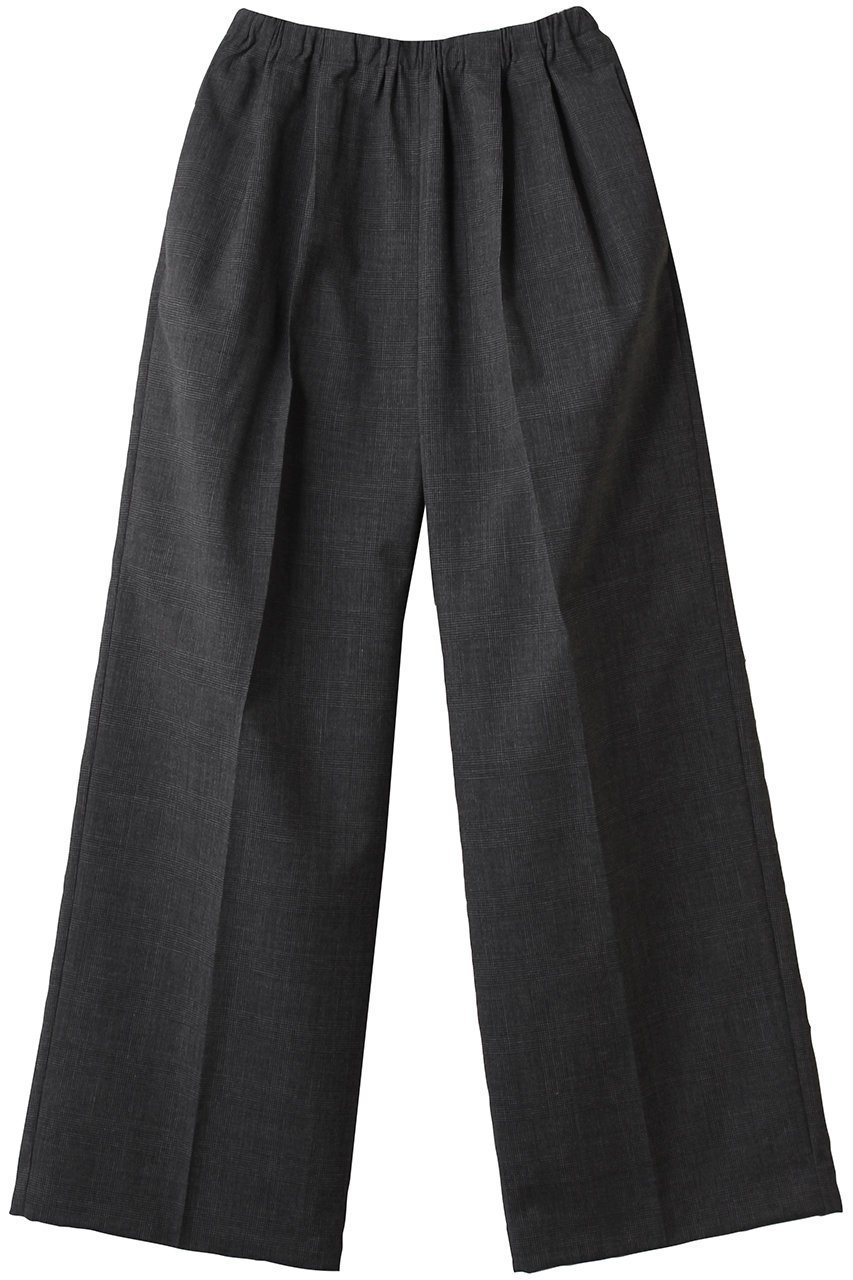 【エンフォルド/ENFOLD】のCENTER PRESS STRIGHT WIDE PANTS パンツ インテリア・キッズ・メンズ・レディースファッション・服の通販 founy(ファニー) 　ファッション　Fashion　レディースファッション　Fashion for Women　パンツ　Pants & Trousers　ストレート　Straight, Straight Cut　センター　Center, Center Line　チェック　Check, Plaid, Tartan　バランス　Balance, Style Balance　ミックス　Mix, Mixed Style　ワイド　Wide, Wide Fit　エレガント 上品　Elegant　ブラック|ID: prp329100004657342 ipo3291000000036064607