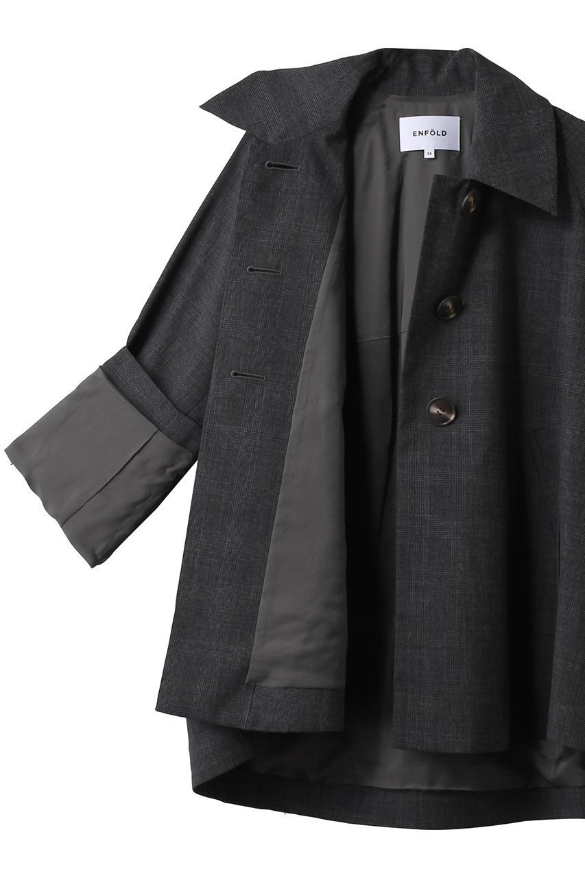 【エンフォルド/ENFOLD】のSOUTIEN COLLAR BOX JACKET ジャケット 人気、トレンドファッション・服の通販 founy(ファニー) ファッション Fashion レディースファッション Fashion for Women アウター Coat / Outerwear Collection レディースジャケット・軽アウター Jackets ジャケット Jacket, Outerwear スリーブ Sleeve, Long Sleeve / Short Sleeve チェック Check, Plaid, Tartan バランス Balance, Style Balance ミックス Mix, Mixed Style ワイド Wide, Wide Fit エレガント 上品 Elegant other-6|ID: prp329100004657344 ipo3291000000033868666