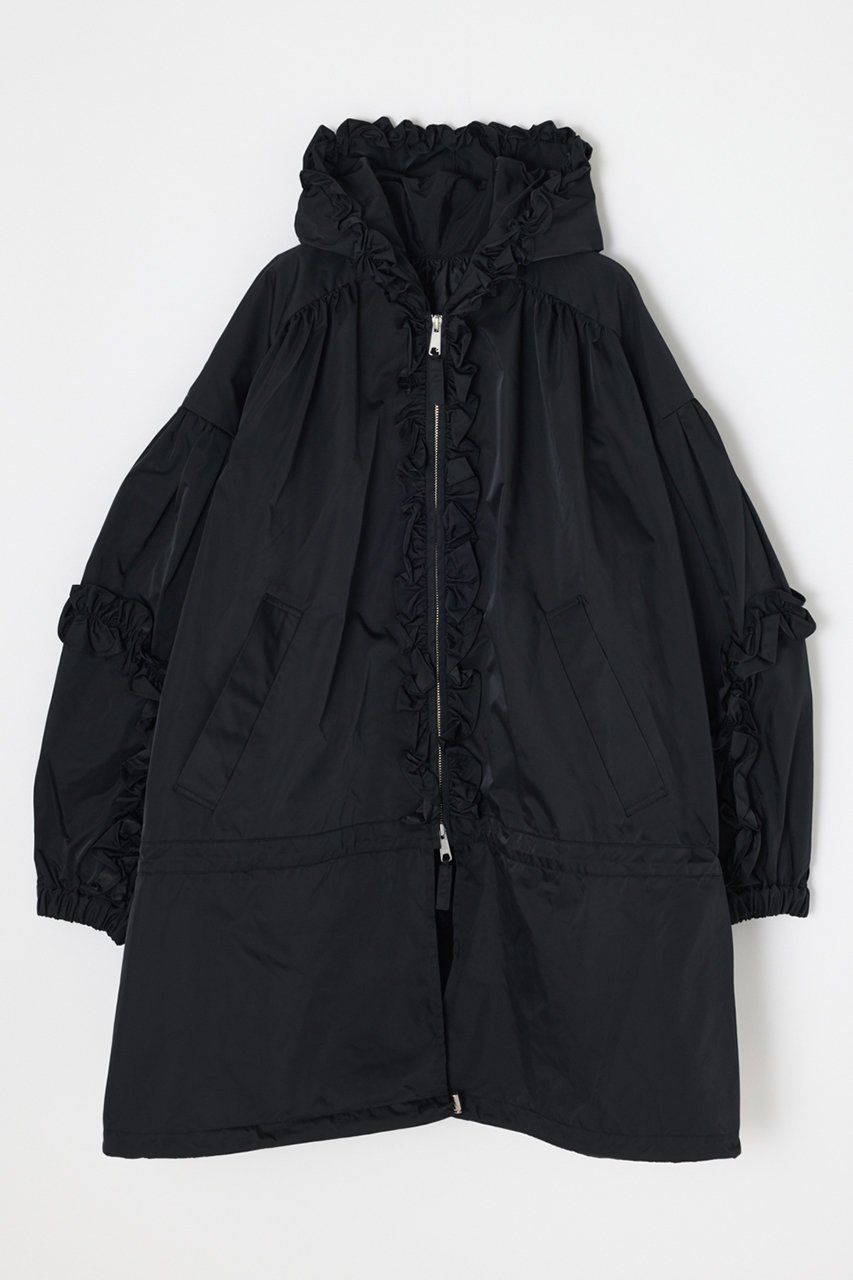 【エンフォルド/ENFOLD】の【9/3 12:00販売開始】FRILL BLOUSON ブルゾン インテリア・キッズ・メンズ・レディースファッション・服の通販 founy(ファニー) 　ファッション　Fashion　レディースファッション　Fashion for Women　アウター　Coat / Outerwear Collection　レディースジャケット・軽アウター　Jackets　ブルゾンジャケット・スポーティアウター　Blouson Jackets　ショート　Short, Short Length　ジャケット　Jacket, Outerwear　ツイル　Twist, Twisted Detail　ドット　Polka Dot, Dot Pattern　バルーン　Balloon, Balloon Silhouette　フリル　Frill, Ruffle　ブルゾン　Blouson, Bomber Jacket　エレガント 上品　Elegant　新作・新入荷　New Arrivals / New In　ブラック|ID: prp329100004657351 ipo3291000000033690422