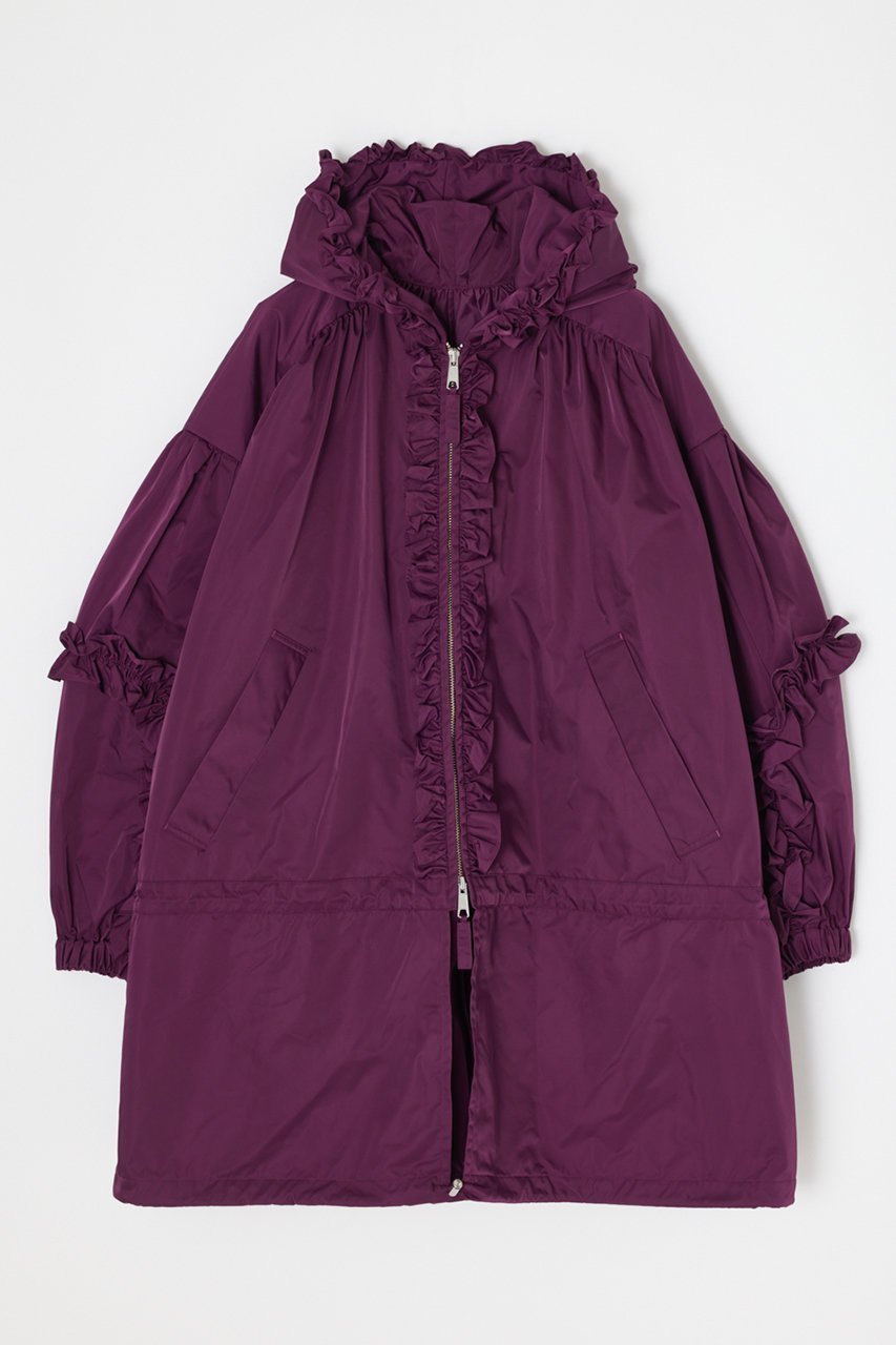 【エンフォルド/ENFOLD】の【9/3 12:00販売開始】FRILL BLOUSON ブルゾン インテリア・キッズ・メンズ・レディースファッション・服の通販 founy(ファニー) 　ファッション　Fashion　レディースファッション　Fashion for Women　アウター　Coat / Outerwear Collection　レディースジャケット・軽アウター　Jackets　ブルゾンジャケット・スポーティアウター　Blouson Jackets　ショート　Short, Short Length　ジャケット　Jacket, Outerwear　ツイル　Twist, Twisted Detail　ドット　Polka Dot, Dot Pattern　バルーン　Balloon, Balloon Silhouette　フリル　Frill, Ruffle　ブルゾン　Blouson, Bomber Jacket　エレガント 上品　Elegant　新作・新入荷　New Arrivals / New In　ボルドー|ID: prp329100004657351 ipo3291000000033690423