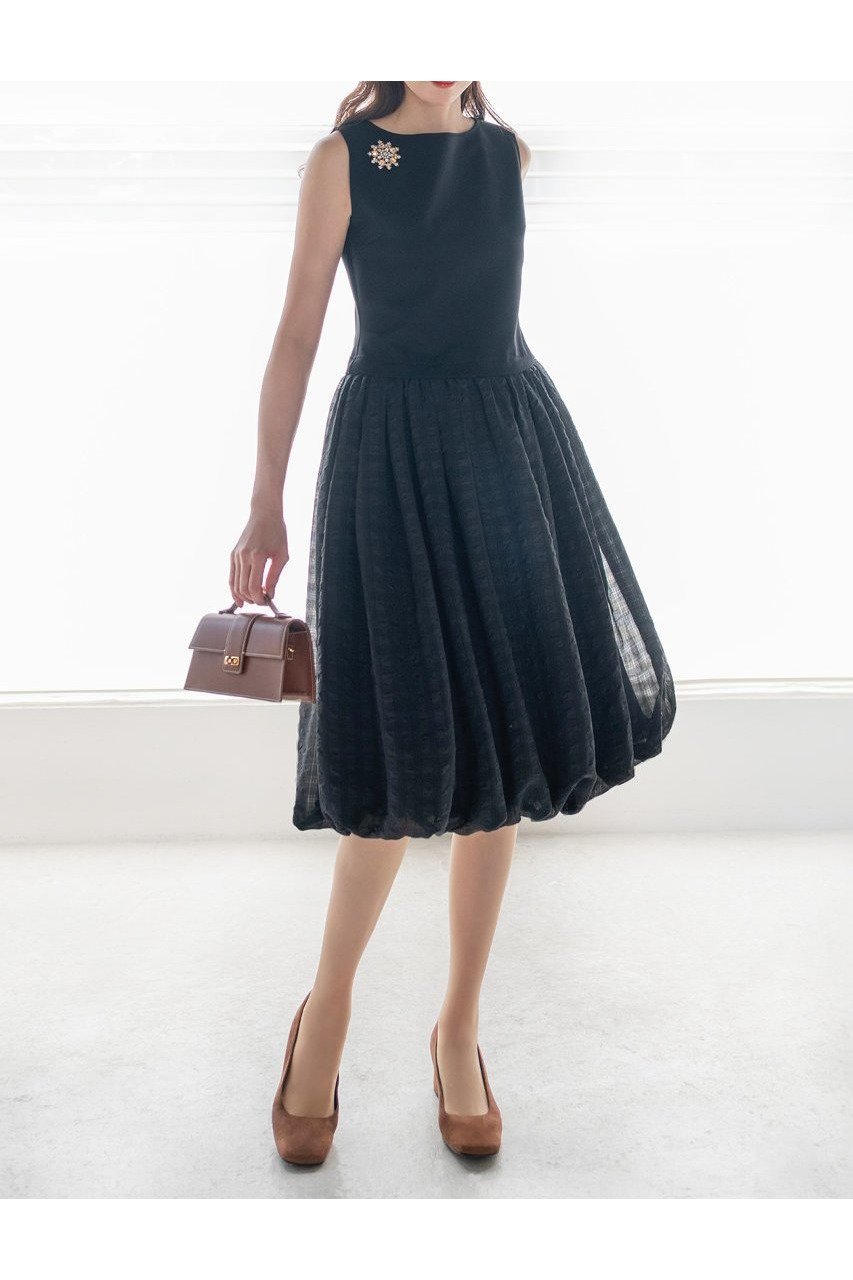 【デイジーリン/DAISY LIN】のDress “Lady Souffle” 人気、トレンドファッション・服の通販 founy(ファニー) 　ファッション　Fashion　レディースファッション　Fashion for Women　ワンピース　Dresses　フォーマル・パーティードレス・結婚式用ドレス　Elegant & Casual Dresses　チュニック　Tunic Tops & Dresses　ウォッシャブル　Machine Washable　エレガント 上品　Elegant　ギャザー　Gathered, Ruffled　ストレッチ　Stretch, Stretchy Fabric　チェック　Check, Plaid, Tartan　チュニック　Tunic, Long Top　バルーン　Balloon, Balloon Silhouette　夏　Summer　新作・新入荷　New Arrivals / New In　洗える　Machine Washable　other-6|ID: prp329100004657355 ipo3291000000033704772