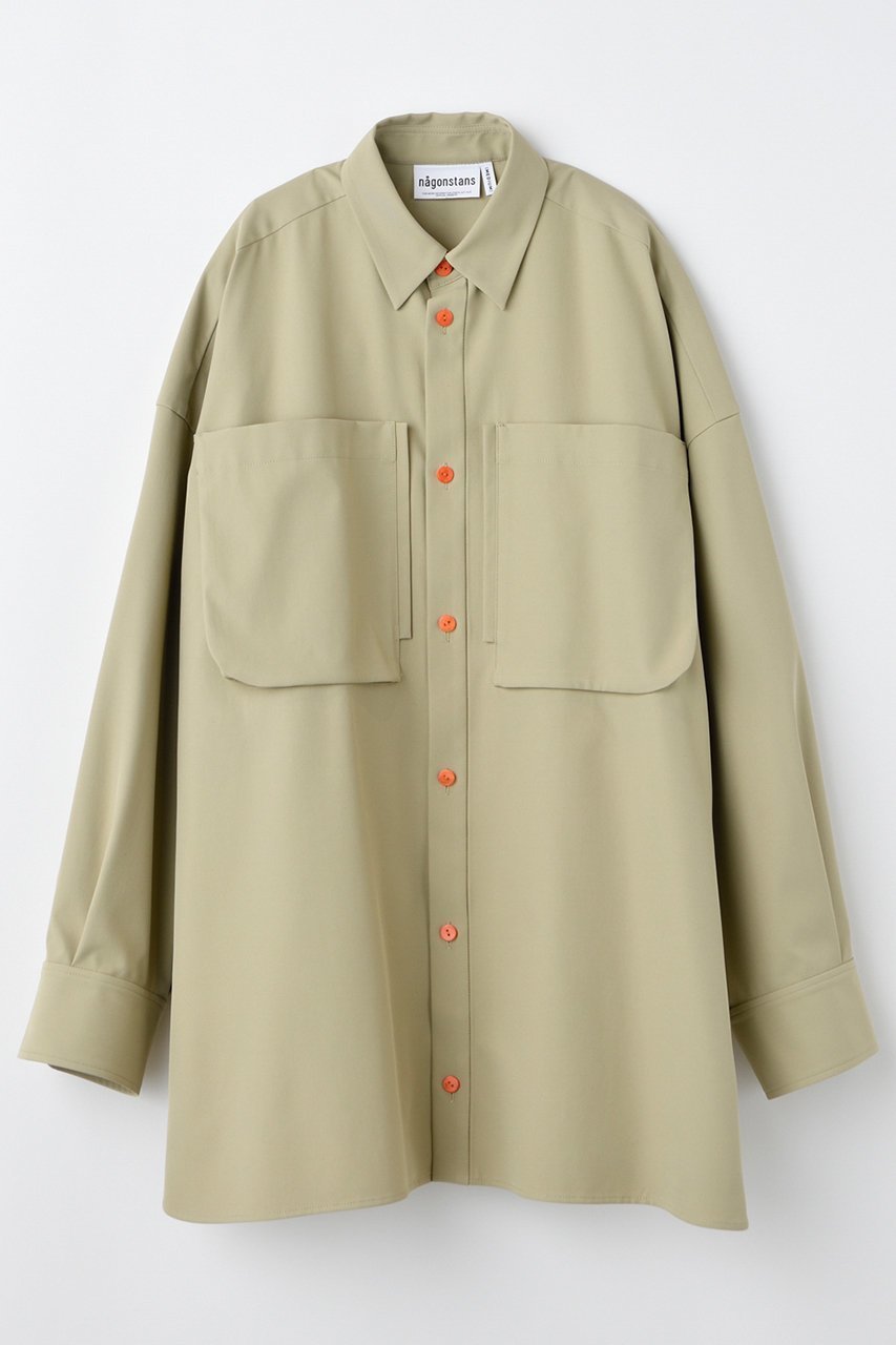 【ナゴンスタンス/nagonstans】のbig shirt シャツ インテリア・キッズ・メンズ・レディースファッション・服の通販 founy(ファニー) 　ファッション　Fashion　レディースファッション　Fashion for Women　トップス・カットソー　Cut & Sew Tops　シャツ・ブラウス・オフィスカジュアル　Elegant Blouses & Button-Ups　ストレッチ　Stretch, Stretchy Fabric　スリーブ　Sleeve, Long Sleeve / Short Sleeve　フィット　Fit, Slim Fit　ポケット　Pocket, Pocket Detail　メンズ　Men's, Menswear　ロング　Long, Long-Length　新作・新入荷　New Arrivals / New In　Sand|ID: prp329100004657361 ipo3291000000033704799