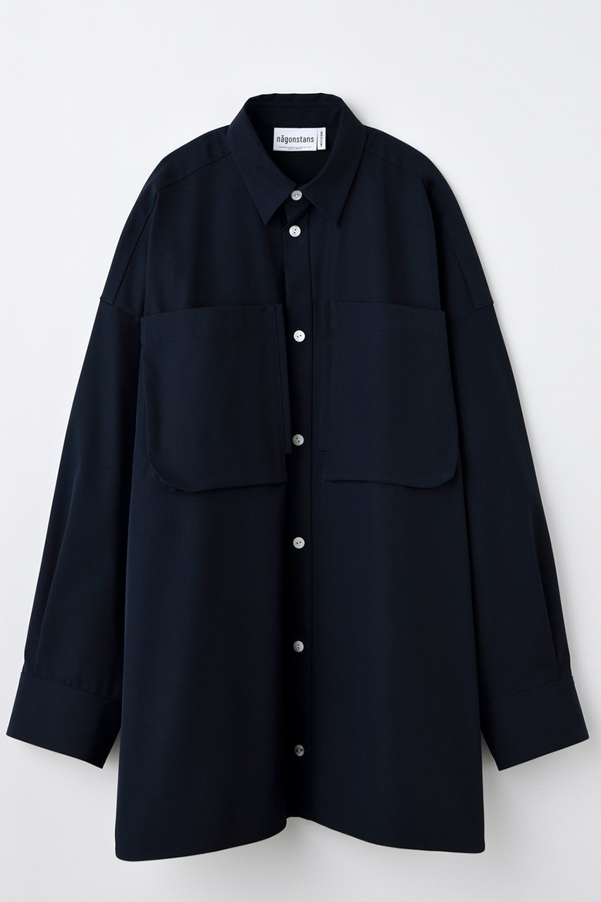 【ナゴンスタンス/nagonstans】のbig shirt シャツ インテリア・キッズ・メンズ・レディースファッション・服の通販 founy(ファニー) 　ファッション　Fashion　レディースファッション　Fashion for Women　トップス・カットソー　Cut & Sew Tops　シャツ・ブラウス・オフィスカジュアル　Elegant Blouses & Button-Ups　ストレッチ　Stretch, Stretchy Fabric　スリーブ　Sleeve, Long Sleeve / Short Sleeve　フィット　Fit, Slim Fit　ポケット　Pocket, Pocket Detail　メンズ　Men's, Menswear　ロング　Long, Long-Length　新作・新入荷　New Arrivals / New In　Space|ID: prp329100004657361 ipo3291000000033704800