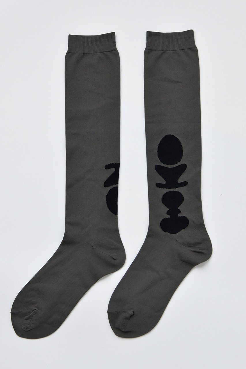 【エンフォルド/ENFOLD】のCHAIR SOCKS ソックス インテリア・キッズ・メンズ・レディースファッション・服の通販 founy(ファニー)  ファッション Fashion レディースファッション Fashion for Women ソックス&靴下 Socks & Hosiery レッグウェア・ストッキング Legwear & Hosiery ジャカード/ジャガード Jacquard, Woven Pattern ソックス Socks, Hosiery バランス Balance, Style Balance モチーフ Motif, Design Theme グレー|ID: prp329100004657363 ipo3291000000033704808
