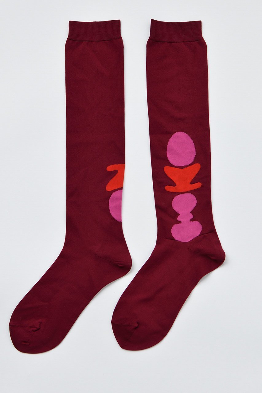 【エンフォルド/ENFOLD】のCHAIR SOCKS ソックス インテリア・キッズ・メンズ・レディースファッション・服の通販 founy(ファニー)  ファッション Fashion レディースファッション Fashion for Women ソックス&靴下 Socks & Hosiery レッグウェア・ストッキング Legwear & Hosiery ジャカード/ジャガード Jacquard, Woven Pattern ソックス Socks, Hosiery バランス Balance, Style Balance モチーフ Motif, Design Theme ボルドー|ID: prp329100004657363 ipo3291000000033704809