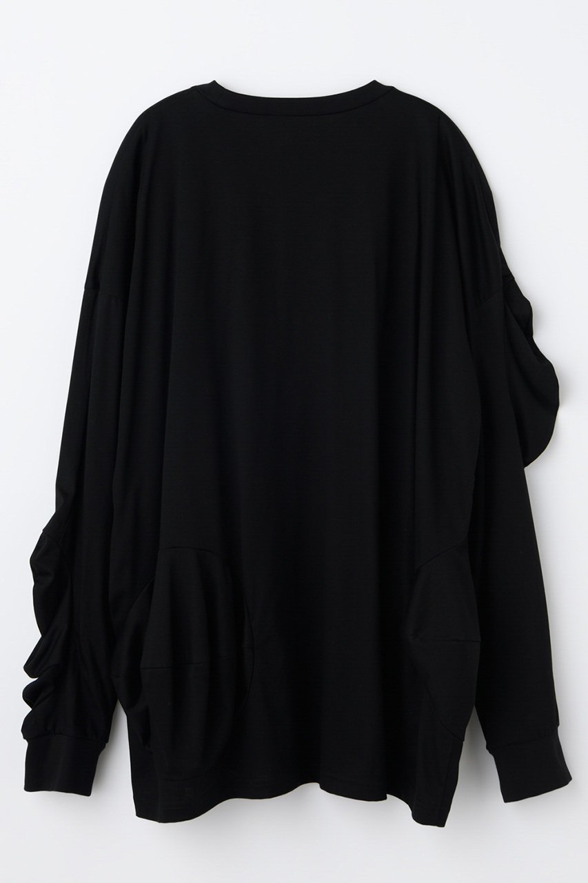 【エンフォルド/ENFOLD】のBALL DRAPE LONG SLEEVE T SHIRT シャツ 人気、トレンドファッション・服の通販 founy(ファニー) 　ファッション　Fashion　レディースファッション　Fashion for Women　トップス・カットソー　Cut & Sew Tops　シャツ・ブラウス・オフィスカジュアル　Elegant Blouses & Button-Ups　ロングTシャツ・Tシャツ　Longline T-Shirts & Tees　カットソー・ベーシックTシャツ　Cut-and-Sewn Tops / Stretch Tees & Basics　アシンメトリー　Asymmetrical Style　インナー　Innerwear　シルク　Silk, 100% Silk　スリーブ　Sleeve, Long Sleeve / Short Sleeve　ロング　Long, Long-Length　新作・新入荷　New Arrivals / New In　other-2|ID: prp329100004657365 ipo3291000000033704816