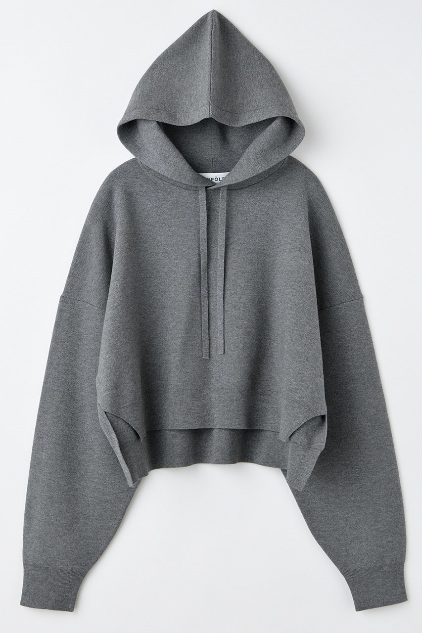 【エンフォルド/ENFOLD】のCROPPED HOODED PULLOVER プルオーバー インテリア・キッズ・メンズ・レディースファッション・服の通販 founy(ファニー) 　ファッション　Fashion　レディースファッション　Fashion for Women　トップス・カットソー　Cut & Sew Tops　シャツ・ブラウス・オフィスカジュアル　Elegant Blouses & Button-Ups　レディースパーカー・カジュアルフーディー　Casual Hoodies & Sweatshirts　ロングTシャツ・Tシャツ　Longline T-Shirts & Tees　カジュアルプルオーバー・ニットトップス　Pullovers & Knit Tops / Casual Pullovers　スウェット・クルーネックトップス　Sweatshirts & Crewnecks / Relaxed Fit Sweat Tops　カットソー・ベーシックTシャツ　Cut-and-Sewn Tops / Stretch Tees & Basics　エレガント 上品　Elegant　クロップド　Cropped, Short Length　ショルダー　Shoulder, Shoulder Strap　ストレッチ　Stretch, Stretchy Fabric　スポーティ　Sporty, Casual Athletic　スーツ　Suit, Formalwear　バランス　Balance, Style Balance　フィット　Fit, Slim Fit　新作・新入荷　New Arrivals / New In　トップグレー|ID: prp329100004657366 ipo3291000000033704820