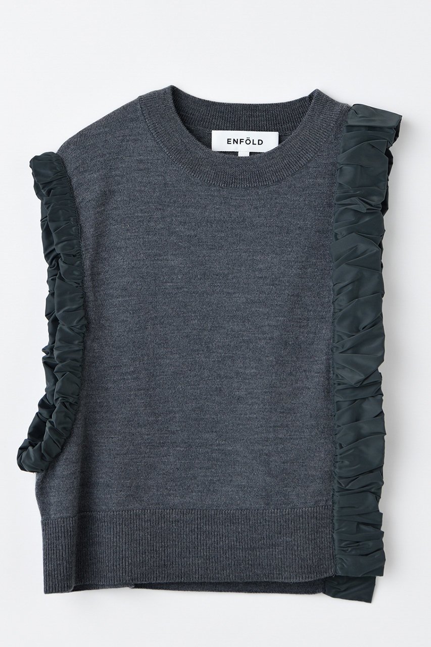 【エンフォルド/ENFOLD】の【9/3 12:00販売開始】ASYMMETRY MINI VEST ベスト インテリア・キッズ・メンズ・レディースファッション・服の通販 founy(ファニー) 　ファッション　Fashion　レディースファッション　Fashion for Women　アウター　Coat / Outerwear Collection　レディースジャケット・軽アウター　Jackets　コンパクト　Compact, Small Size　ジャケット　Jacket, Outerwear　タフタ　Taffeta, Structured Fabric　ベスト　Vest, Waistcoat　エレガント 上品　Elegant　新作・新入荷　New Arrivals / New In　チャコールグレー|ID: prp329100004657367 ipo3291000000033690502