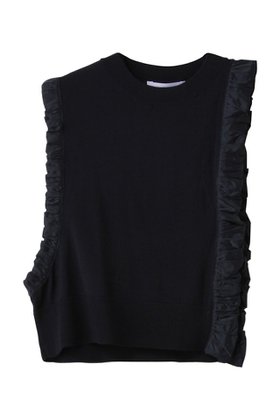 【エンフォルド/ENFOLD】のASYMMETRY MINI VEST ベスト 人気、トレンドファッション・服の通販 founy(ファニー) ファッション Fashion レディースファッション Fashion for Women アウター Coat / Outerwear Collection レディースジャケット・軽アウター Jackets コンパクト Compact, Small Size ジャケット Jacket, Outerwear タフタ Taffeta, Structured Fabric ベスト Vest, Waistcoat エレガント 上品 Elegant |ID:prp329100004657367