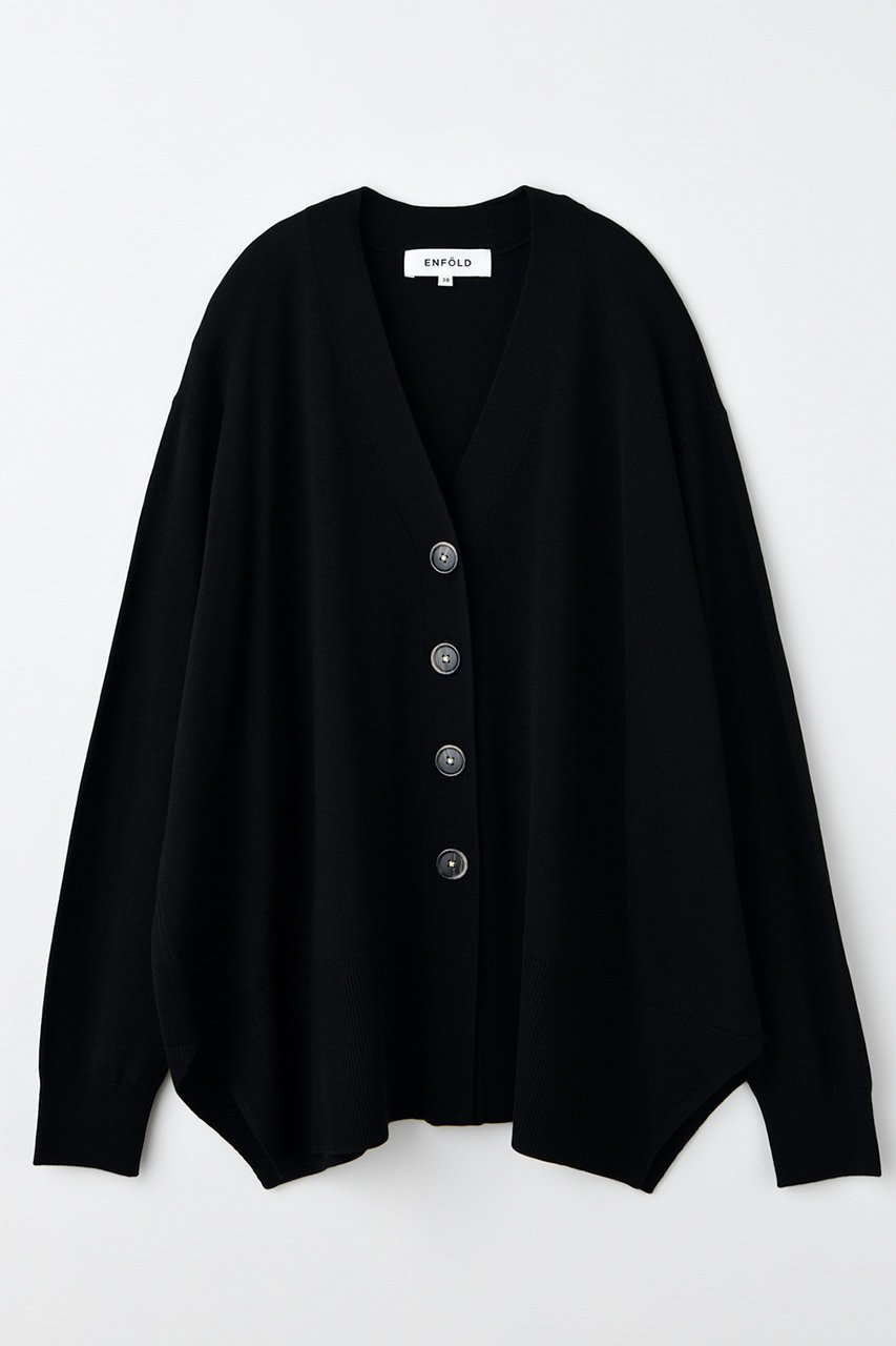 【エンフォルド/ENFOLD】のFLARE SILHOUETTE CARDIGAN カーディガン 人気、トレンドファッション・服の通販 founy(ファニー) 　ファッション　Fashion　レディースファッション　Fashion for Women　トップス・カットソー　Cut & Sew Tops　ニット　Knit Tops & Sweaters　カーディガン・羽織り　Layered Style Cardigans　なめらか　Smooth, Silky Texture　カーディガン　Cardigan, Knitwear　シンプル　Simple, Minimal　バランス　Balance, Style Balance　フレア　Flare, Flared　新作・新入荷　New Arrivals / New In　 other-1|ID: prp329100004657369 ipo3291000000033704831
