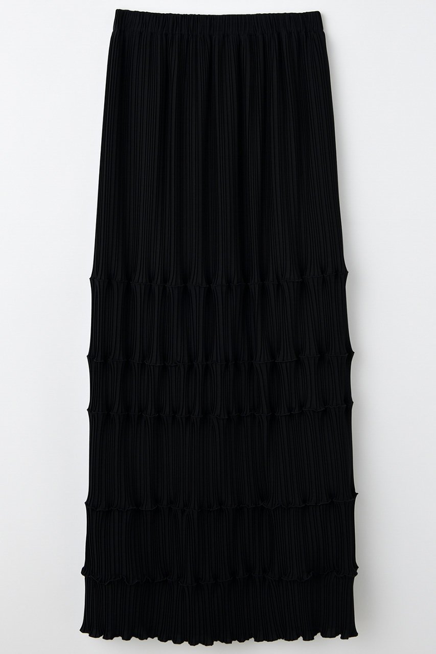 【エンフォルド/ENFOLD】のTIERED PLEATS SKIRT スカート インテリア・キッズ・メンズ・レディースファッション・服の通販 founy(ファニー) 　ファッション　Fashion　レディースファッション　Fashion for Women　スカート　Skirts　ロングスカート　Long Skirts / Maxi & Midi Skirts　シンプル　Simple, Minimal　ジョーゼット　Georgette, Semi-Sheer Fabric　ストレッチ　Stretch, Stretchy Fabric　ストレート　Straight, Straight Cut　ティアードスカート　Tiered Skirt, Flounced Skirt　ドレープ　Drape, Draping Fabric　パウダー　Powder, Soft Tone　プリーツ　Pleats, Pleated　ランダム　Random, Irregular　ロング　Long, Long-Length　エレガント 上品　Elegant　切替　Switching, Contrast Panel　ブラック|ID: prp329100004657370 ipo3291000000033704837