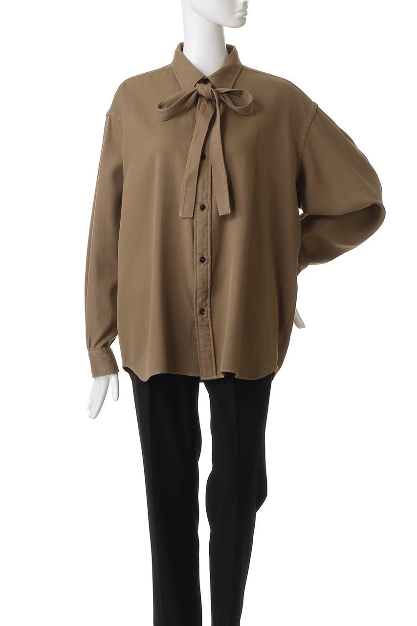 【バウト/BOWTE】のFINE COUNT COTTON PIECE DYE BOWTIE SHIRT/シャツ 人気、トレンドファッション・服の通販 founy(ファニー) 　ファッション　Fashion　レディースファッション　Fashion for Women　トップス・カットソー　Cut & Sew Tops　シャツ・ブラウス・オフィスカジュアル　Elegant Blouses & Button-Ups　エレガント 上品　Elegant　スリーブ　Sleeve, Long Sleeve / Short Sleeve　ロング　Long, Long-Length　秋　Autumn　other-2|ID: prp329100004657372 ipo3291000000035968323