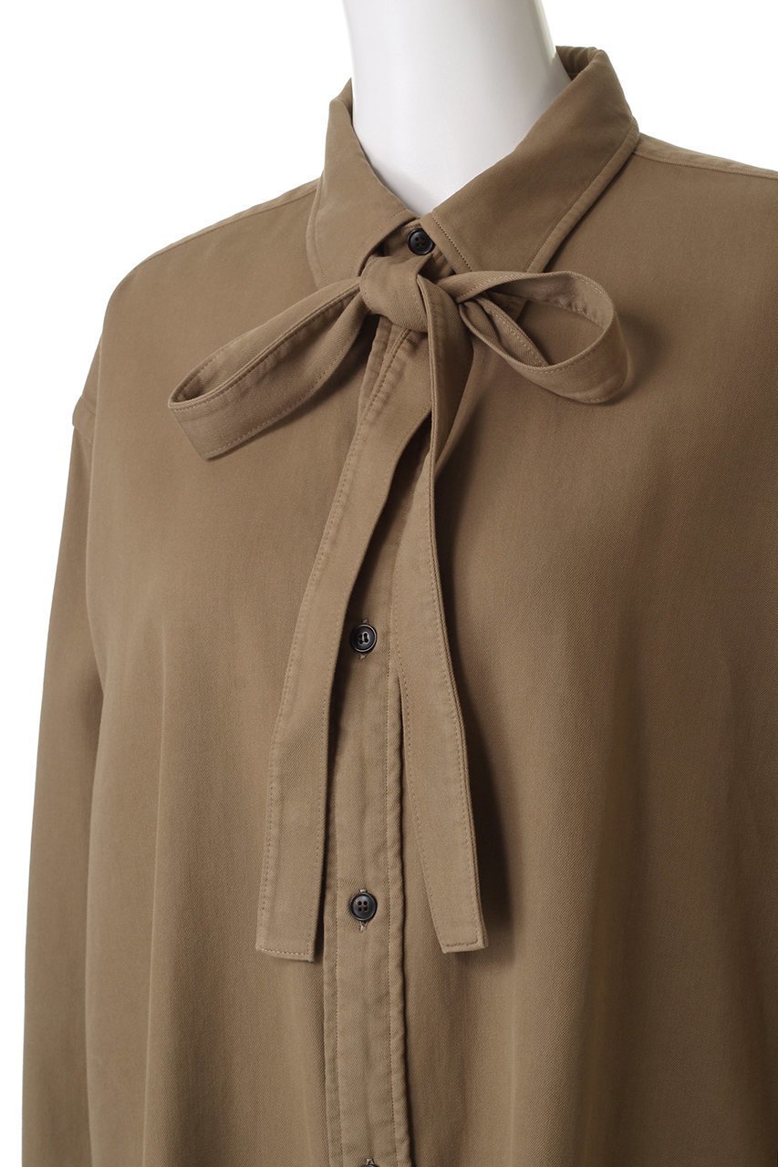 【バウト/BOWTE】のFINE COUNT COTTON PIECE DYE BOWTIE SHIRT/シャツ 人気、トレンドファッション・服の通販 founy(ファニー) 　ファッション　Fashion　レディースファッション　Fashion for Women　トップス・カットソー　Cut & Sew Tops　シャツ・ブラウス・オフィスカジュアル　Elegant Blouses & Button-Ups　エレガント 上品　Elegant　スリーブ　Sleeve, Long Sleeve / Short Sleeve　ロング　Long, Long-Length　秋　Autumn　other-5|ID: prp329100004657372 ipo3291000000035968329