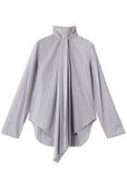 【バウト/BOWTE】のCOTTON BROAD KNOT LIKE BLOUSE/ブラウス グレーストライプ|ID:prp329100004657373