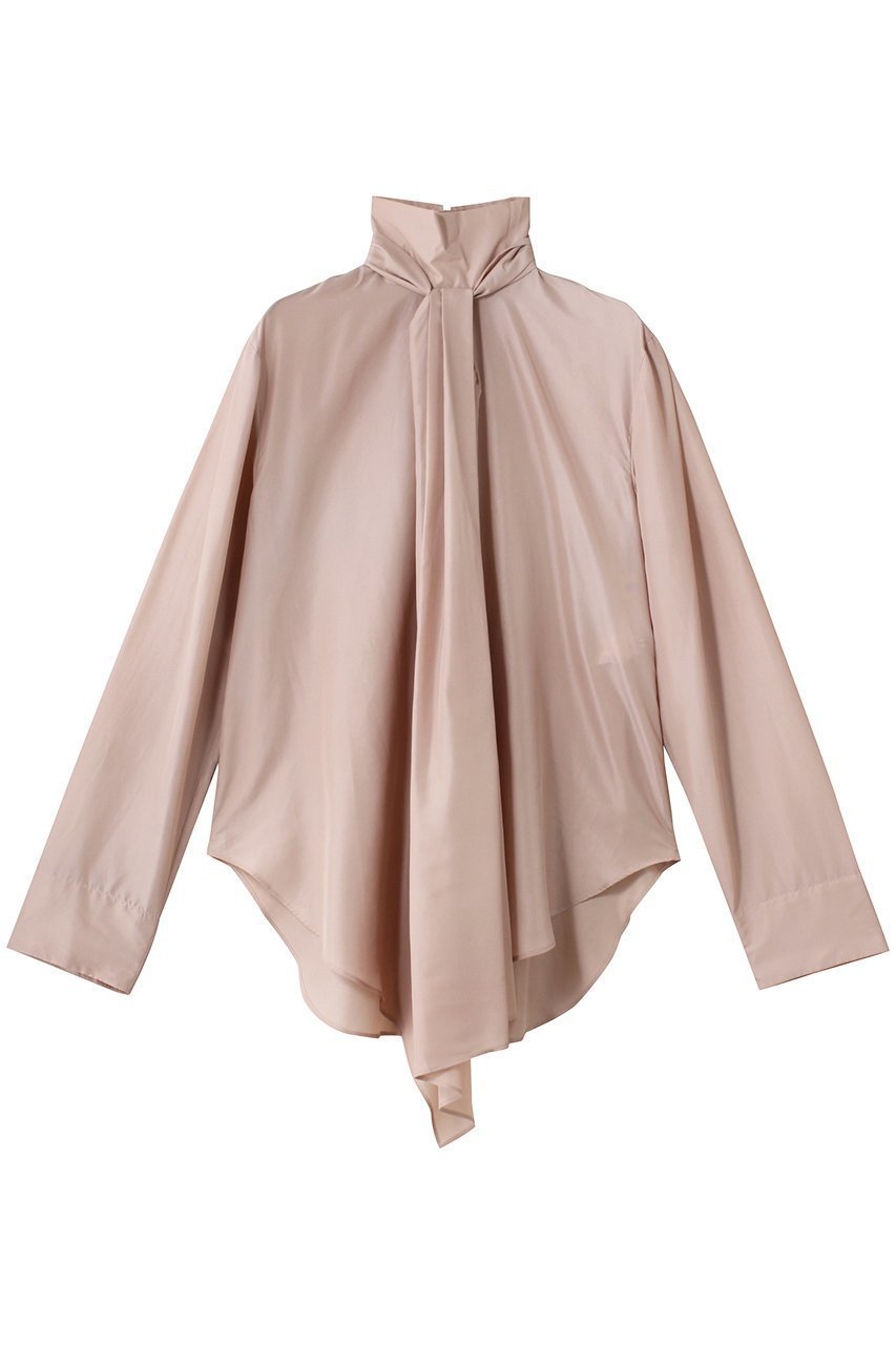 【バウト/BOWTE】のNYLON SILK WASHER KNOT LIKE BLOUSE/ブラウス インテリア・キッズ・メンズ・レディースファッション・服の通販 founy(ファニー) ファッション Fashion レディースファッション Fashion for Women トップス・カットソー Cut & Sew Tops シャツ・ブラウス・オフィスカジュアル Elegant Blouses & Button-Ups アシンメトリー Asymmetrical Style イレギュラー Irregular Design シルク Silk, 100% Silk ジャケット Jacket, Outerwear スリーブ Sleeve, Long Sleeve / Short Sleeve ロング Long, Long-Length 再入荷 Restock / Back in Stock オールドピンク|ID: prp329100004657374 ipo3291000000035742284
