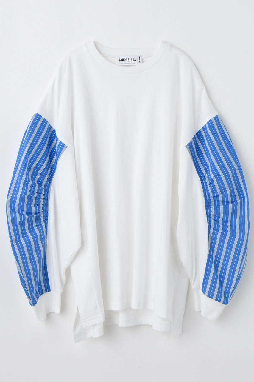 【ナゴンスタンス/nagonstans】の【9/3 12:00販売開始】curve long-sleeves ロングスリーブ インテリア・キッズ・メンズ・レディースファッション・服の通販 founy(ファニー) 　ファッション　Fashion　レディースファッション　Fashion for Women　トップス・カットソー　Cut & Sew Tops　シャツ・ブラウス・オフィスカジュアル　Elegant Blouses & Button-Ups　ロングTシャツ・Tシャツ　Longline T-Shirts & Tees　カットソー・ベーシックTシャツ　Cut-and-Sewn Tops / Stretch Tees & Basics　カットソー　Cut and Sewn Top　ギャザー　Gathered, Ruffled　スリーブ　Sleeve, Long Sleeve / Short Sleeve　ロング　Long, Long-Length　新作・新入荷　New Arrivals / New In　Salt|ID: prp329100004657382 ipo3291000000033690600