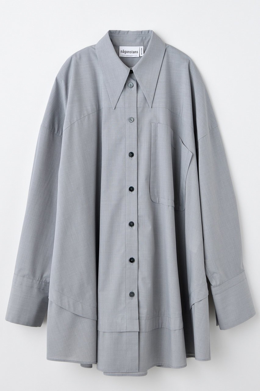 【ナゴンスタンス/nagonstans】のcircle shirt シャツ インテリア・キッズ・メンズ・レディースファッション・服の通販 founy(ファニー) 　ファッション　Fashion　レディースファッション　Fashion for Women　トップス・カットソー　Cut & Sew Tops　シャツ・ブラウス・オフィスカジュアル　Elegant Blouses & Button-Ups　なめらか　Smooth, Silky Texture　カフス　Cuff Design　スリーブ　Sleeve, Long Sleeve / Short Sleeve　ブロード　Broadcloth, Fine Cotton　ポケット　Pocket, Pocket Detail　ロング　Long, Long-Length　新作・新入荷　New Arrivals / New In　Wolf|ID: prp329100004657387 ipo3291000000033704946