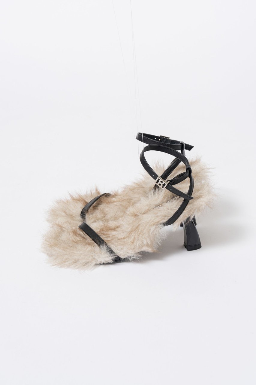 【プランク プロジェクト/PRANK PROJECT】のナローストラップファーサンダル / Narrow Strap Fur Sandals 人気、トレンドファッション・服の通販 founy(ファニー) 　ファッション　Fashion　レディースファッション　Fashion for Women　サンダル　Sandals, Summer Shoes　ソックス　Socks, Hosiery　ヌーディ　Nude, Nude Tone　フェイクファー　Faux Fur, Imitation Fur　ラップ　Wrap, Wrap Design　夏　Summer　A/W・秋冬　Autumn/Winter　other-3|ID: prp329100004657390 ipo3291000000033690647
