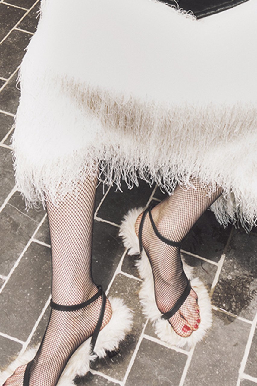 【プランク プロジェクト/PRANK PROJECT】のナローストラップファーサンダル / Narrow Strap Fur Sandals 人気、トレンドファッション・服の通販 founy(ファニー) 　ファッション　Fashion　レディースファッション　Fashion for Women　サンダル　Sandals, Summer Shoes　ソックス　Socks, Hosiery　ヌーディ　Nude, Nude Tone　フェイクファー　Faux Fur, Imitation Fur　ラップ　Wrap, Wrap Design　夏　Summer　A/W・秋冬　Autumn/Winter　other-8|ID: prp329100004657390 ipo3291000000033690652