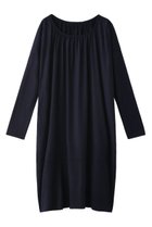 【プレインピープル/PLAIN PEOPLE】のウォッシャブルウールギャザーワンピース ネイビー|ID: prp329100004657392 ipo3291000000035652930