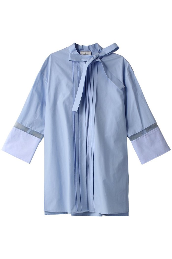 【ジェイドット/j.】の細番手コットンリボンタイブラウス インテリア・キッズ・メンズ・レディースファッション・服の通販 founy(ファニー) https://founy.com/ ファッション Fashion レディースファッション Fashion for Women トップス・カットソー Cut & Sew Tops シャツ・ブラウス・オフィスカジュアル Elegant Blouses & Button-Ups おすすめ Recommended / Our Picks カフス Cuff Design スリーブ Sleeve, Long Sleeve / Short Sleeve ブロード Broadcloth, Fine Cotton リボン Ribbon, Bow ロング Long, Long-Length 定番 Standard, Basic Item |ID: prp329100004657398 ipo3291000000033705139