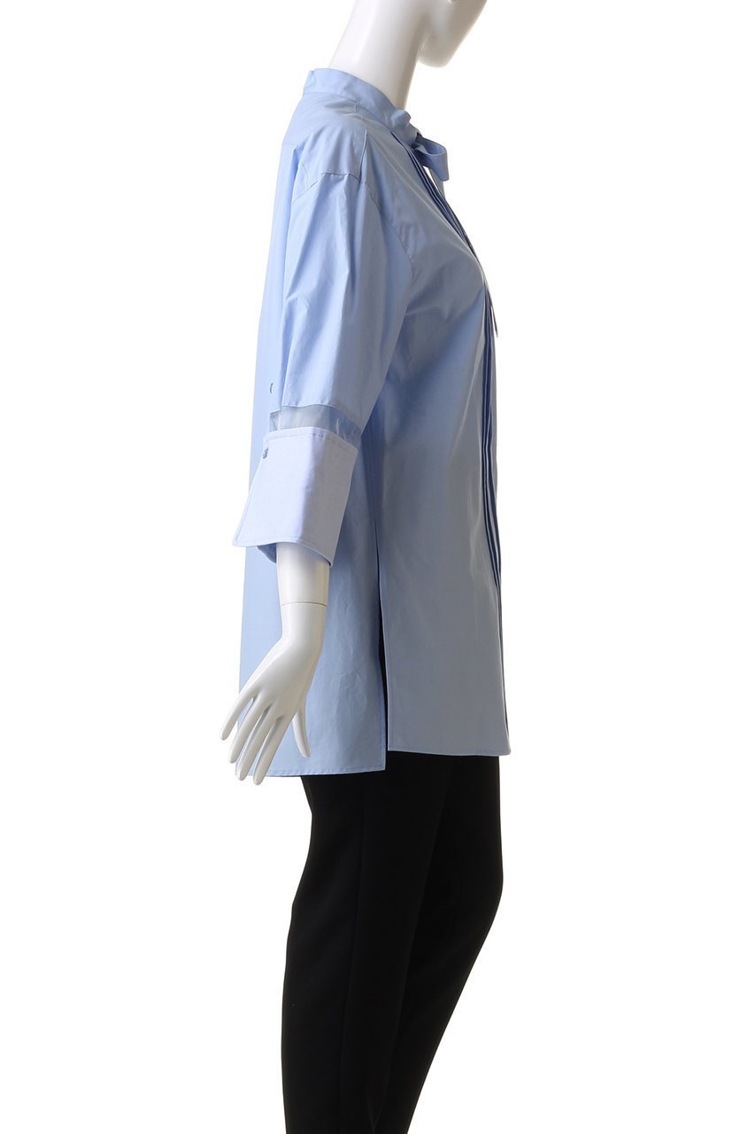 【ジェイドット/j.】の細番手コットンリボンタイブラウス 人気、トレンドファッション・服の通販 founy(ファニー) 　ファッション　Fashion　レディースファッション　Fashion for Women　トップス・カットソー　Cut & Sew Tops　シャツ・ブラウス・オフィスカジュアル　Elegant Blouses & Button-Ups　おすすめ　Recommended / Our Picks　カフス　Cuff Design　スリーブ　Sleeve, Long Sleeve / Short Sleeve　ブロード　Broadcloth, Fine Cotton　リボン　Ribbon, Bow　ロング　Long, Long-Length　定番　Standard, Basic Item　other-3|ID: prp329100004657398 ipo3291000000036064955