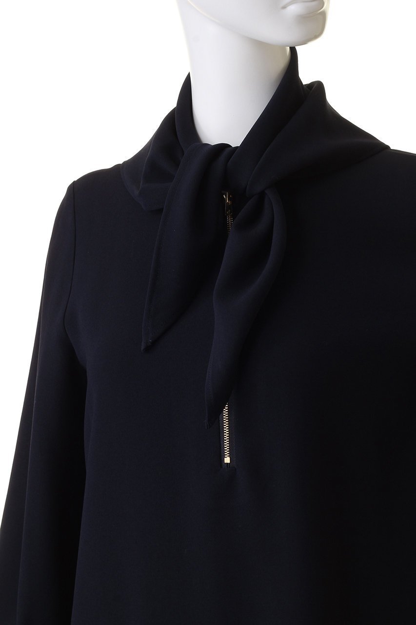 【ジェイドット/j.】のドレープWクロスキーネックブラウス 人気、トレンドファッション・服の通販 founy(ファニー) 　ファッション　Fashion　レディースファッション　Fashion for Women　トップス・カットソー　Cut & Sew Tops　シャツ・ブラウス・オフィスカジュアル　Elegant Blouses & Button-Ups　おすすめ　Recommended / Our Picks　ジップ　Zip, Zipper　ジョーゼット　Georgette, Semi-Sheer Fabric　スカーフ　Scarf, Neckwear　スリーブ　Sleeve, Long Sleeve / Short Sleeve　セットアップ　Set-Up, Coordinated Outfit　ドレープ　Drape, Draping Fabric　ロング　Long, Long-Length　エレガント 上品　Elegant　other-5|ID: prp329100004657400 ipo3291000000033705161
