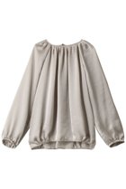 【ジェイドット/j.】のビンテージサテンギャザーブラウス ライトグレー|ID: prp329100004657406 ipo3291000000035830040