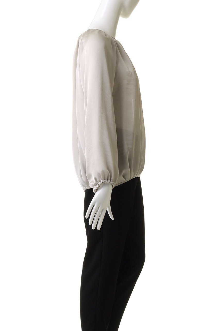 【ジェイドット/j.】のビンテージサテンギャザーブラウス 人気、トレンドファッション・服の通販 founy(ファニー) 　ファッション　Fashion　レディースファッション　Fashion for Women　トップス・カットソー　Cut & Sew Tops　シャツ・ブラウス・オフィスカジュアル　Elegant Blouses & Button-Ups　シアー　Sheer, See-Through　シンプル　Simple, Minimal　スリーブ　Sleeve, Long Sleeve / Short Sleeve　パーティ　Party, Party Style　ビンテージ　Vintage, Retro Style　ロング　Long, Long-Length　other-3|ID: prp329100004657406 ipo3291000000035830049