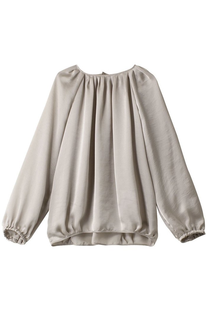 【ジェイドット/j.】のビンテージサテンギャザーブラウス インテリア・キッズ・メンズ・レディースファッション・服の通販 founy(ファニー) https://founy.com/ ファッション Fashion レディースファッション Fashion for Women トップス・カットソー Cut & Sew Tops シャツ・ブラウス・オフィスカジュアル Elegant Blouses & Button-Ups シアー Sheer, See-Through シンプル Simple, Minimal スリーブ Sleeve, Long Sleeve / Short Sleeve パーティ Party, Party Style ビンテージ Vintage, Retro Style ロング Long, Long-Length |ID: prp329100004657406 ipo3291000000036064969