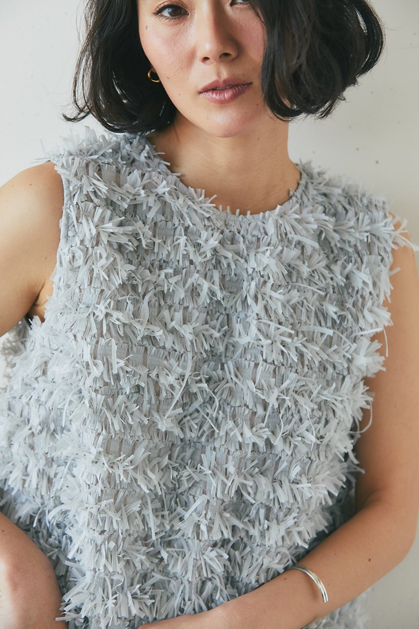 【ジェイドット/j.】のテープヤーンジャガードブラウス 人気、トレンドファッション・服の通販 founy(ファニー) 　ファッション　Fashion　レディースファッション　Fashion for Women　トップス・カットソー　Cut & Sew Tops　キャミソール&ノースリーブ　Camisoles & Sleeveless Tops　シャツ・ブラウス・オフィスカジュアル　Elegant Blouses & Button-Ups　おすすめ　Recommended / Our Picks　シンプル　Simple, Minimal　セットアップ　Set-Up, Coordinated Outfit　ノースリーブ　Sleeveless, No-Sleeve　ハイネック　High Neck, Mock Neck　other-6|ID: prp329100004657408 ipo3291000000033690914