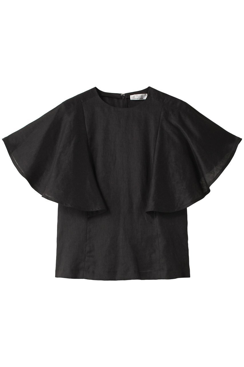 【ジェイドット/j.】の66番手オランダリネンフレア袖ブラウス 人気、トレンドファッション・服の通販 founy(ファニー) 　ファッション　Fashion　レディースファッション　Fashion for Women　トップス・カットソー　Cut & Sew Tops　シャツ・ブラウス・オフィスカジュアル　Elegant Blouses & Button-Ups　ショート　Short, Short Length　スリーブ　Sleeve, Long Sleeve / Short Sleeve　フレア　Flare, Flared　リネン　Linen, Linen Fabric　 other-1|ID: prp329100004657411 ipo3291000000033690969