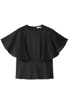 【ジェイドット/j.】の66番手オランダリネンフレア袖ブラウス 人気、トレンドファッション・服の通販 founy(ファニー) ファッション Fashion レディースファッション Fashion for Women トップス・カットソー Cut & Sew Tops シャツ・ブラウス・オフィスカジュアル Elegant Blouses & Button-Ups ショート Short, Short Length スリーブ Sleeve, Long Sleeve / Short Sleeve フレア Flare, Flared リネン Linen, Linen Fabric thumbnail ブラック|ID: prp329100004657411 ipo3291000000033690970