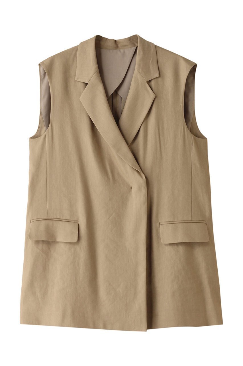 【ジェイドット/j.】のフレンチリネンストレッチジレ インテリア・キッズ・メンズ・レディースファッション・服の通販 founy(ファニー) 　ファッション　Fashion　レディースファッション　Fashion for Women　アウター　Coat / Outerwear Collection　レディースジャケット・軽アウター　Jackets　イタリア　Italy　カッティング　Cutting Detail　シェイプ　Shape, Slim Fit　ジャケット　Jacket, Outerwear　スマート　Smart, Elegant　フランス　France, French　フレンチ　French, French Style　ベスト　Vest, Waistcoat　マニッシュ　Mannish, Boyish　モダン　Modern, Contemporary　リネン　Linen, Linen Fabric　夏　Summer　ベージュ|ID: prp329100004657413 ipo3291000000033691023