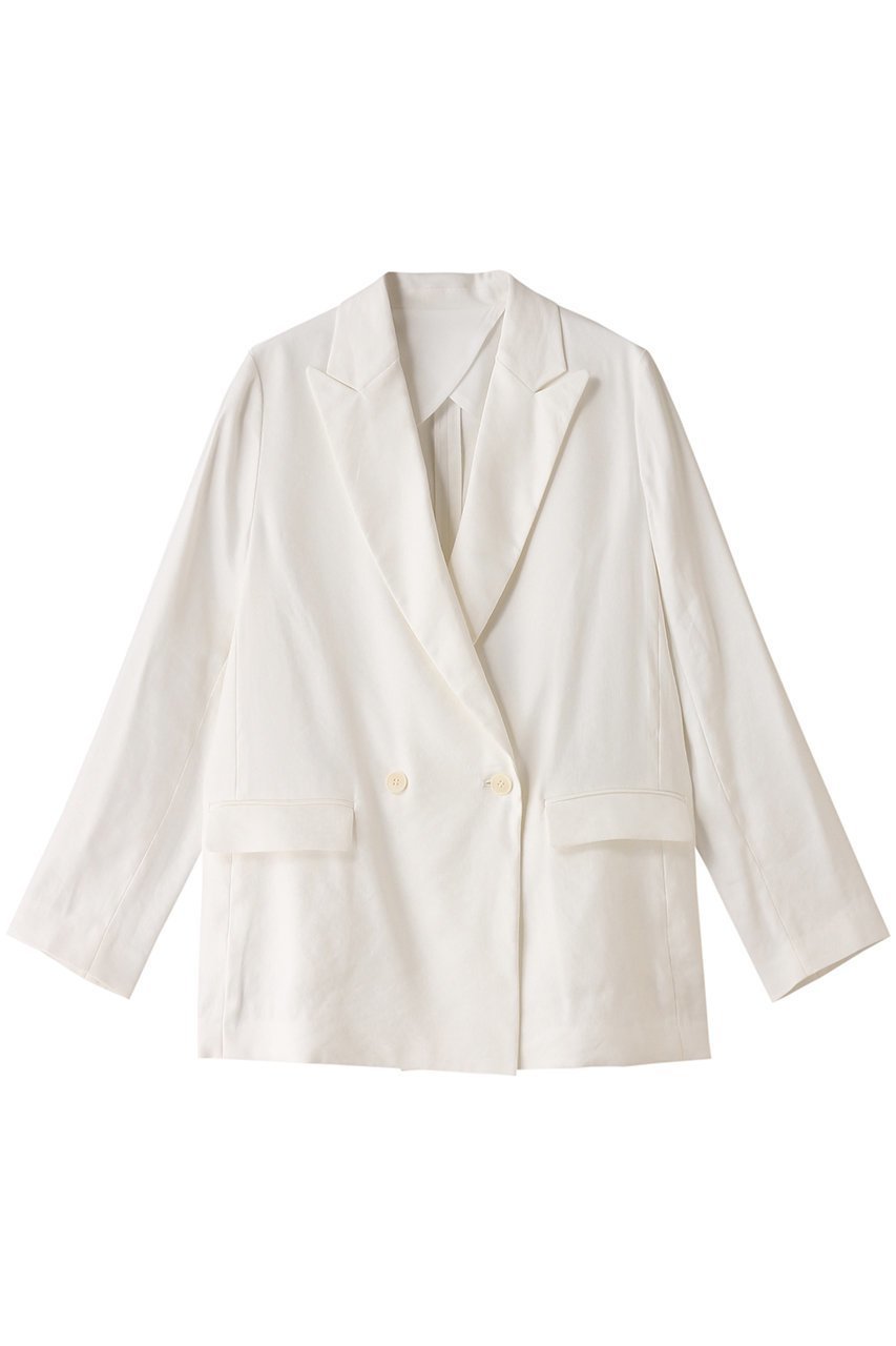 【ジェイドット/j.】のフレンチリネンストレッチジャケット インテリア・キッズ・メンズ・レディースファッション・服の通販 founy(ファニー) 　ファッション　Fashion　レディースファッション　Fashion for Women　アウター　Coat / Outerwear Collection　レディースジャケット・軽アウター　Jackets　イタリア　Italy　カッティング　Cutting Detail　ジャケット　Jacket, Outerwear　フランス　France, French　フレンチ　French, French Style　メンズ　Men's, Menswear　リネン　Linen, Linen Fabric　ホワイト|ID: prp329100004657414 ipo3291000000033691032