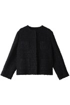 【ジェイドット/j.】のスラブ綿ツイードノーカラージャケット ネイビー|ID: prp329100004657415 ipo3291000000035969537